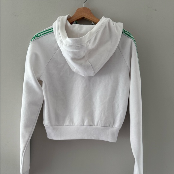 MFC White Hoodie Three-Quarter Zip with Green Accents - Picture 7 of 7